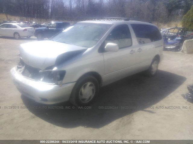 4T3ZF13C12U458274 - 2002 TOYOTA SIENNA LE/XLE SILVER photo 2