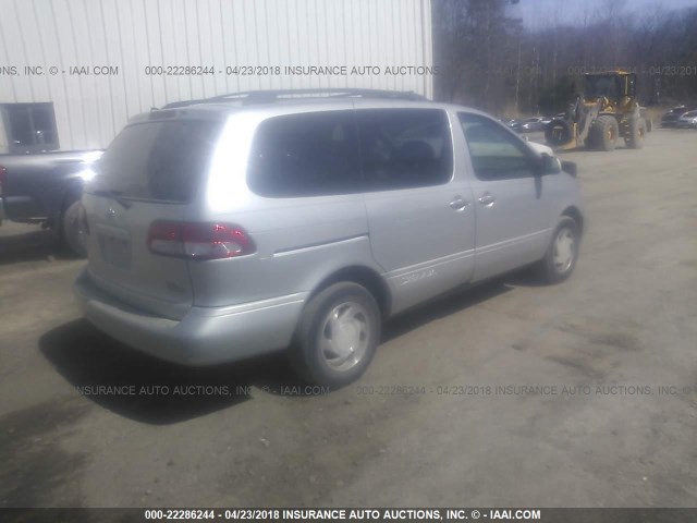 4T3ZF13C12U458274 - 2002 TOYOTA SIENNA LE/XLE SILVER photo 4