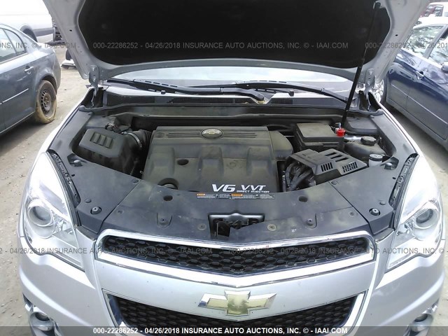 2GNFLFE35D6244996 - 2013 CHEVROLET EQUINOX LTZ SILVER photo 10