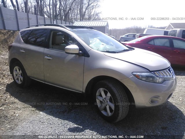 JN8AZ1MW0AW133181 - 2010 NISSAN MURANO S/SL/LE GOLD photo 1