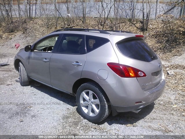 JN8AZ1MW0AW133181 - 2010 NISSAN MURANO S/SL/LE GOLD photo 3