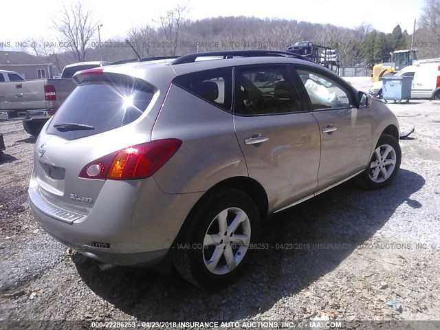 JN8AZ1MW0AW133181 - 2010 NISSAN MURANO S/SL/LE GOLD photo 4