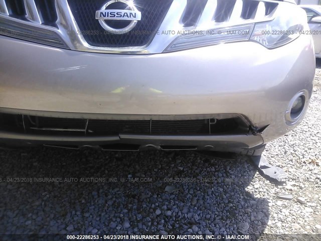 JN8AZ1MW0AW133181 - 2010 NISSAN MURANO S/SL/LE GOLD photo 6