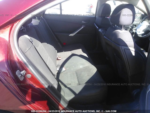 1G2ZF57B484174690 - 2008 PONTIAC G6 VALUE LEADER/BASE RED photo 8