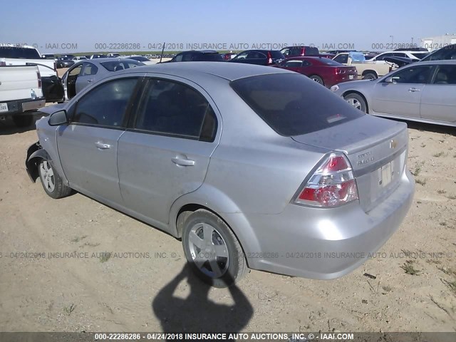 KL1TD5DE8BB139201 - 2011 CHEVROLET AVEO LS/LT SILVER photo 3