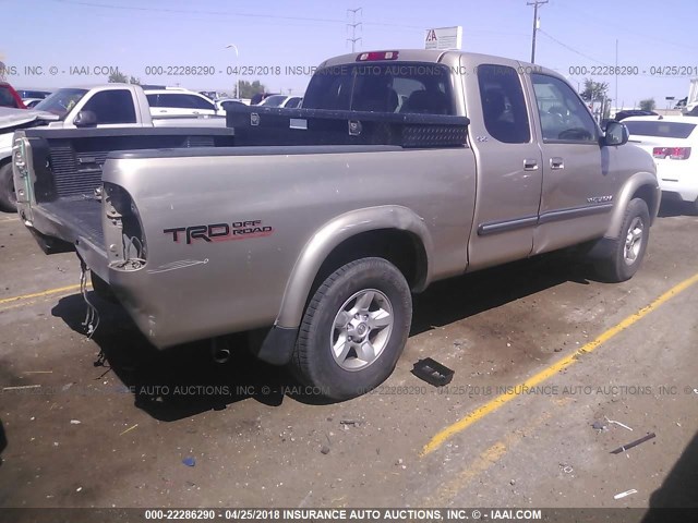 5TBBT44186S479566 - 2006 TOYOTA TUNDRA ACCESS CAB SR5 TAN photo 4