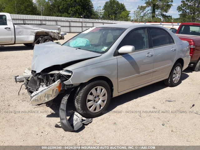 1NXBR32E14Z327655 - 2004 TOYOTA COROLLA CE/LE/S SILVER photo 2