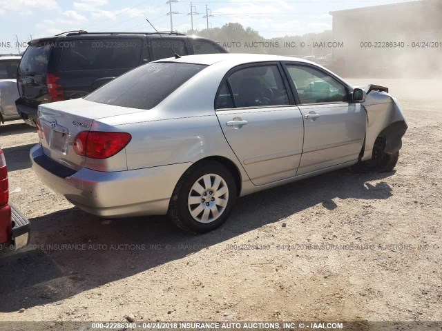 1NXBR32E14Z327655 - 2004 TOYOTA COROLLA CE/LE/S SILVER photo 4