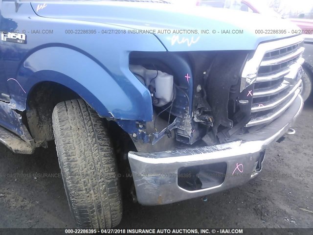 1FTEW1EP6GFA65894 - 2016 FORD F150 SUPERCREW BLUE photo 6