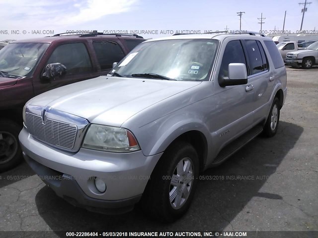 5LMEU68H63ZJ21843 - 2003 LINCOLN AVIATOR SILVER photo 2