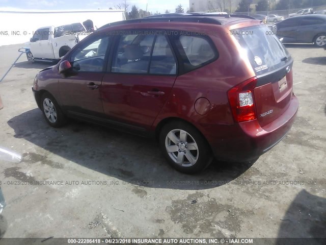 KNAFG526087175790 - 2008 KIA RONDO LX/EX MAROON photo 3