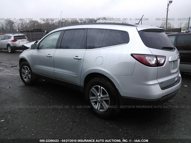 1GNKVGKD8FJ235985 - 2015 CHEVROLET TRAVERSE LT SILVER photo 3