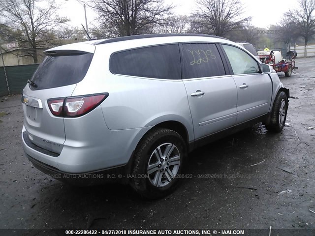 1GNKVGKD8FJ235985 - 2015 CHEVROLET TRAVERSE LT SILVER photo 4