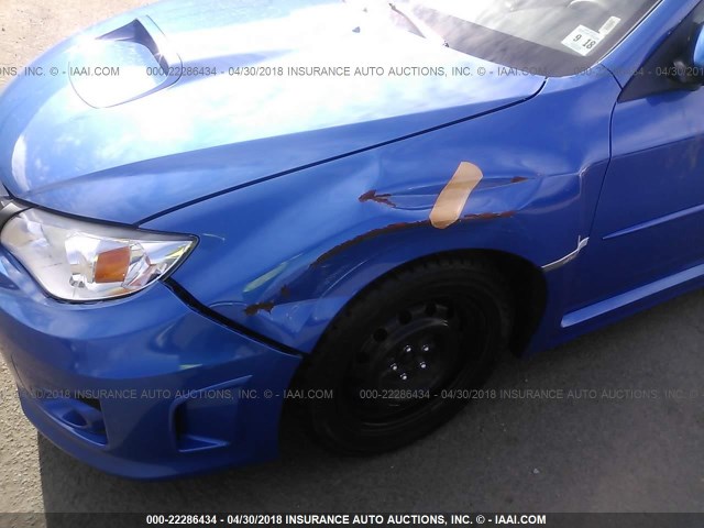 JF1GV7F6XDG033692 - 2013 SUBARU IMPREZA WRX BLUE photo 6