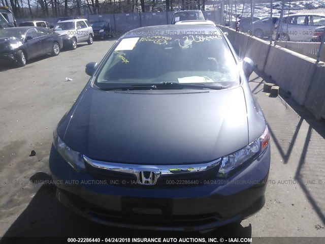 19XFB5F59CE000451 - 2012 HONDA CIVIC NATURAL GAS GRAY photo 6