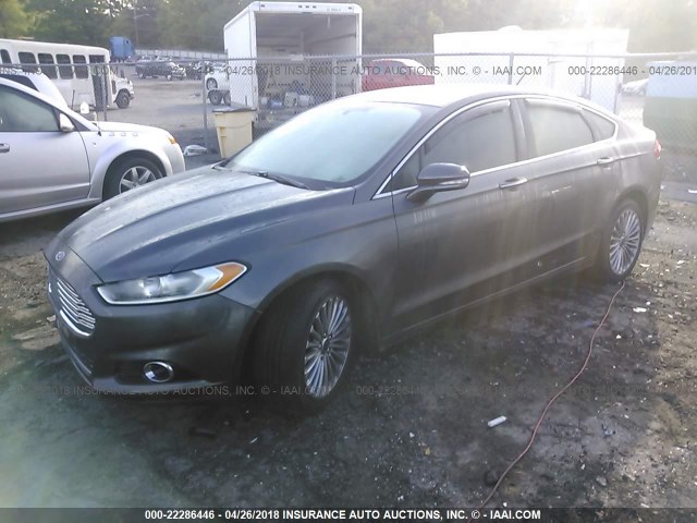 3FA6P0K90FR184470 - 2015 FORD FUSION TITANIUM GRAY photo 2