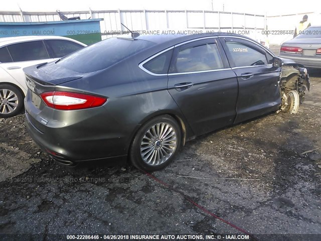 3FA6P0K90FR184470 - 2015 FORD FUSION TITANIUM GRAY photo 4