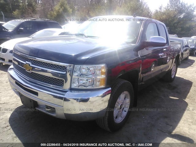 1GCRKSE71CZ292325 - 2012 CHEVROLET SILVERADO K1500 LT BLUE photo 2