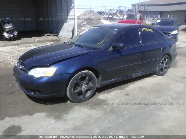 4S3BL616776200399 - 2007 SUBARU LEGACY 2.5I BLUE photo 2