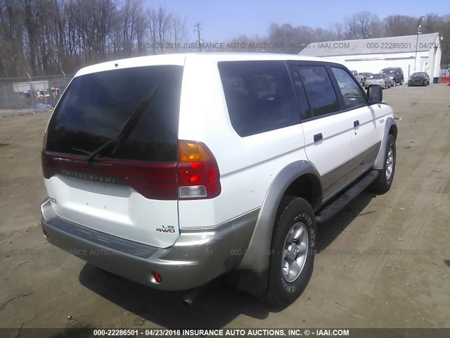 JA4MT31P6WP005851 - 1998 MITSUBISHI MONTERO SPORT LS WHITE photo 4