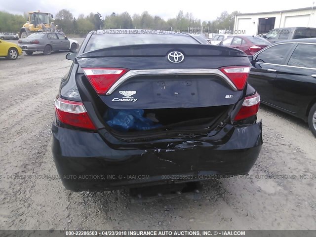 4T1BF1FK0FU935179 - 2015 TOYOTA CAMRY LE/XLE/SE/XSE BLACK photo 6