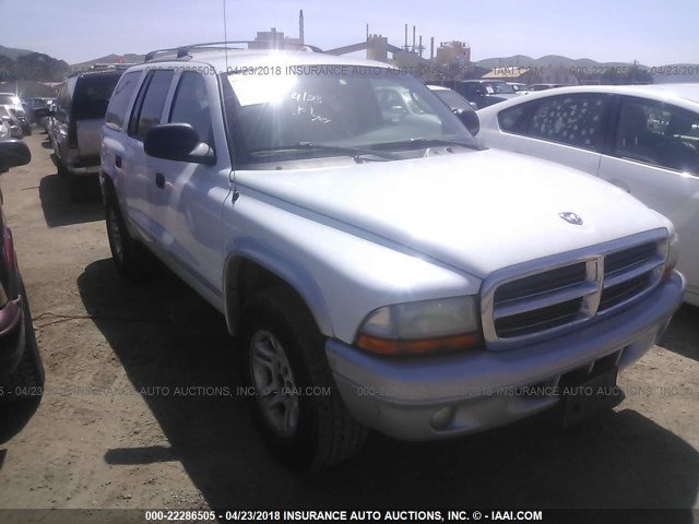 1B4HS58Z22F152856 - 2002 DODGE DURANGO SLT PLUS WHITE photo 1