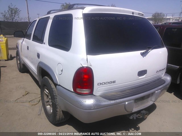 1B4HS58Z22F152856 - 2002 DODGE DURANGO SLT PLUS WHITE photo 3