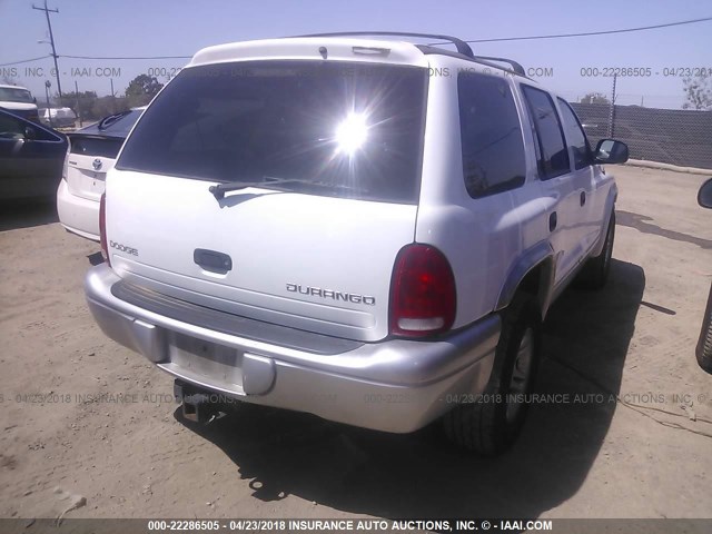 1B4HS58Z22F152856 - 2002 DODGE DURANGO SLT PLUS WHITE photo 4