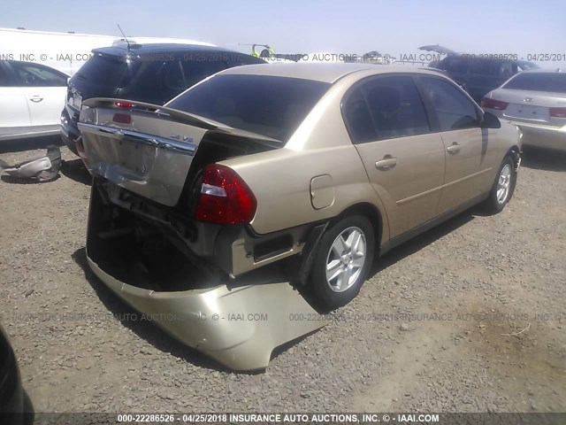 1G1ZT54805F246877 - 2005 CHEVROLET MALIBU LS 棕色 照片 4