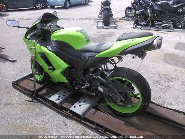 JKAZX4P178A042559 - 2008 KAWASAKI ZX600 P GREEN photo 3