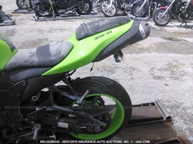 JKAZX4P178A042559 - 2008 KAWASAKI ZX600 P GREEN photo 6