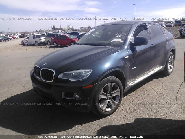 5UXFG2C55DL784168 - 2013 BMW X6 XDRIVE35I Dark Blue photo 2