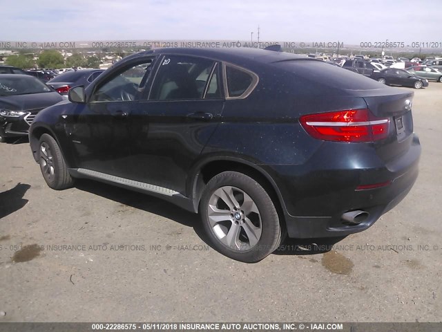 5UXFG2C55DL784168 - 2013 BMW X6 XDRIVE35I Dark Blue photo 3