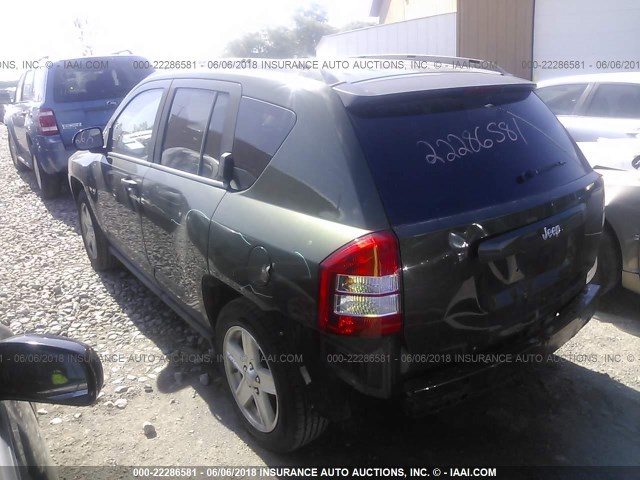 1J8FT47W57D265642 - 2007 JEEP COMPASS GREEN photo 3