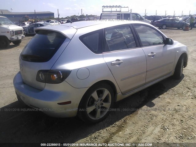 JM1BK143X41115444 - 2004 MAZDA 3 HATCHBACK SILVER photo 4