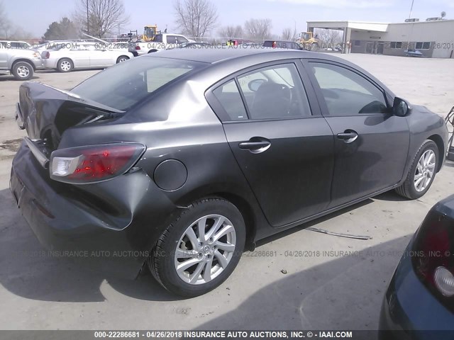 JM1BL1V70C1531564 - 2012 MAZDA 3 I GRAY photo 4