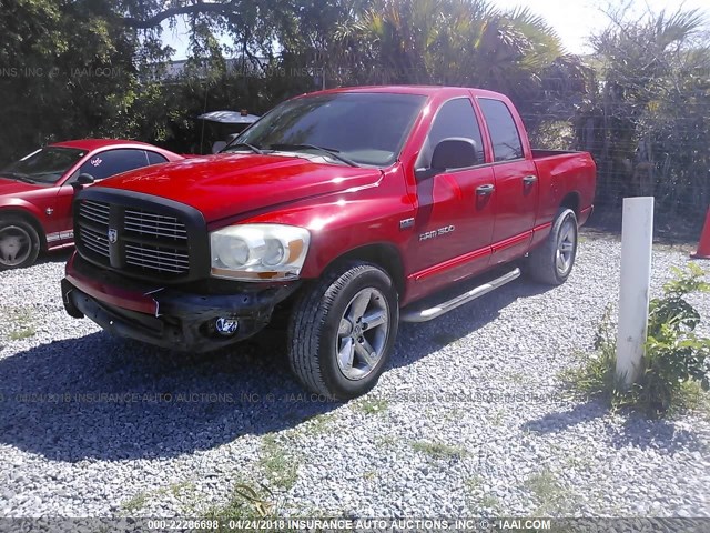 1D7HA18206S709932 - 2006 DODGE RAM 1500 ST/SLT RED photo 2