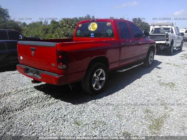 1D7HA18206S709932 - 2006 DODGE RAM 1500 ST/SLT RED photo 4