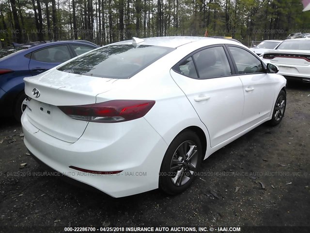 5NPD84LF7JH290548 - 2018 HYUNDAI ELANTRA SEL/VALUE/LIMITED WHITE photo 4