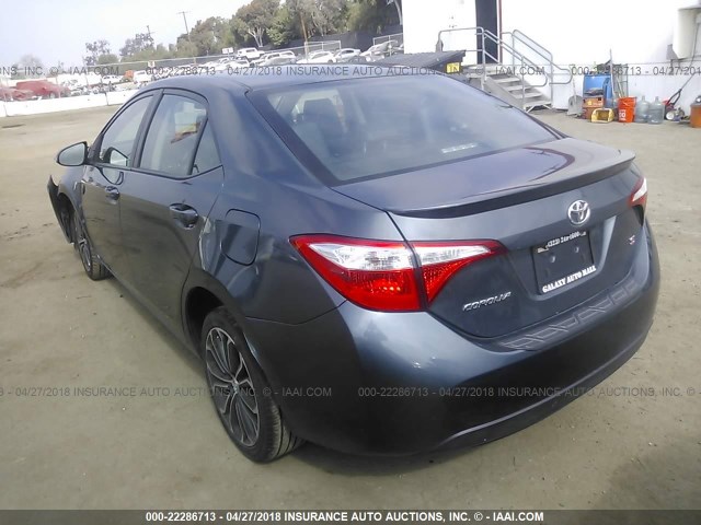 5YFBURHE0GP410279 - 2016 TOYOTA COROLLA L/LE/LE PLS/PRM/S/S PLS Dark Blue photo 3