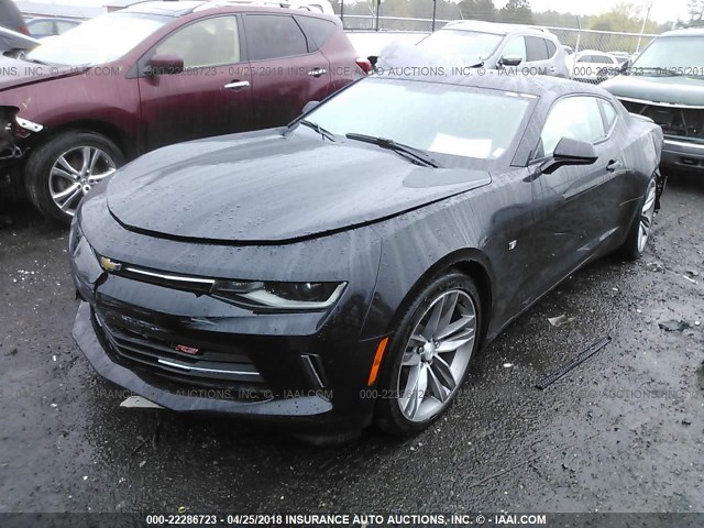 1G1FB1RS0J0131129 - 2018 CHEVROLET CAMARO LT BLACK photo 2