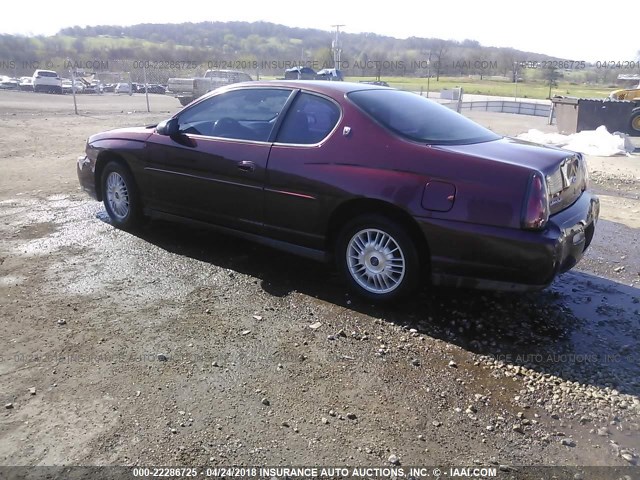 2G1WW12E4Y9197790 - 2000 CHEVROLET MONTE CARLO LS MAROON photo 3