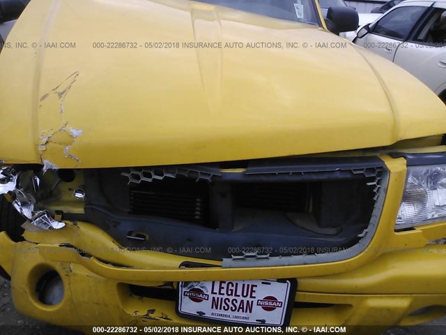 1FTYR14V23PA39169 - 2003 FORD RANGER SUPER CAB YELLOW photo 10