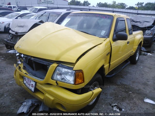 1FTYR14V23PA39169 - 2003 FORD RANGER SUPER CAB YELLOW photo 2
