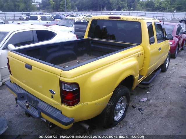 1FTYR14V23PA39169 - 2003 FORD RANGER SUPER CAB YELLOW photo 4