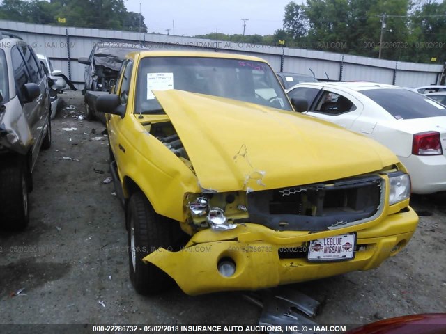 1FTYR14V23PA39169 - 2003 FORD RANGER SUPER CAB YELLOW photo 6