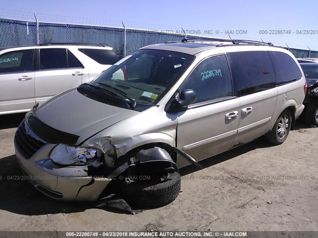 2C4GP54L35R524753 - 2005 CHRYSLER TOWN & COUNTRY TOURING GOLD photo 2