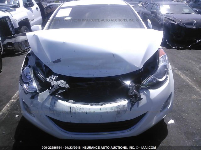 5NPDH4AE9DH270252 - 2013 HYUNDAI ELANTRA GLS/LIMITED WHITE photo 6