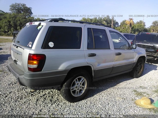 1J4GX48S14C403796 - 2004 JEEP GRAND CHEROKEE LAREDO/COLUMBIA/FREEDOM SILVER photo 4