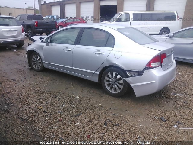 2HGFA1F94AH548813 - 2010 HONDA CIVIC EXL SILVER photo 3